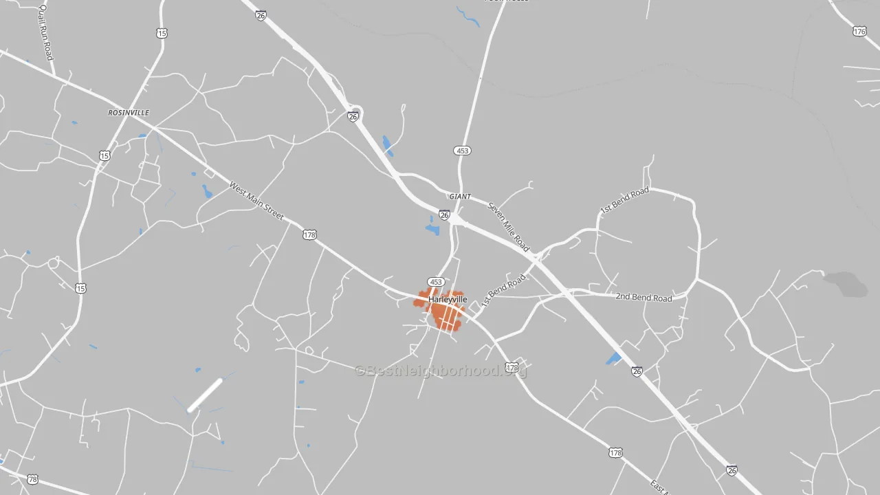 Bike Grade map of 29448, SC