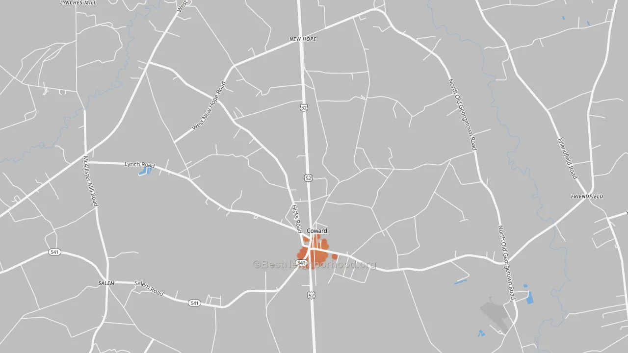 Bike Grade map of 29530, SC
