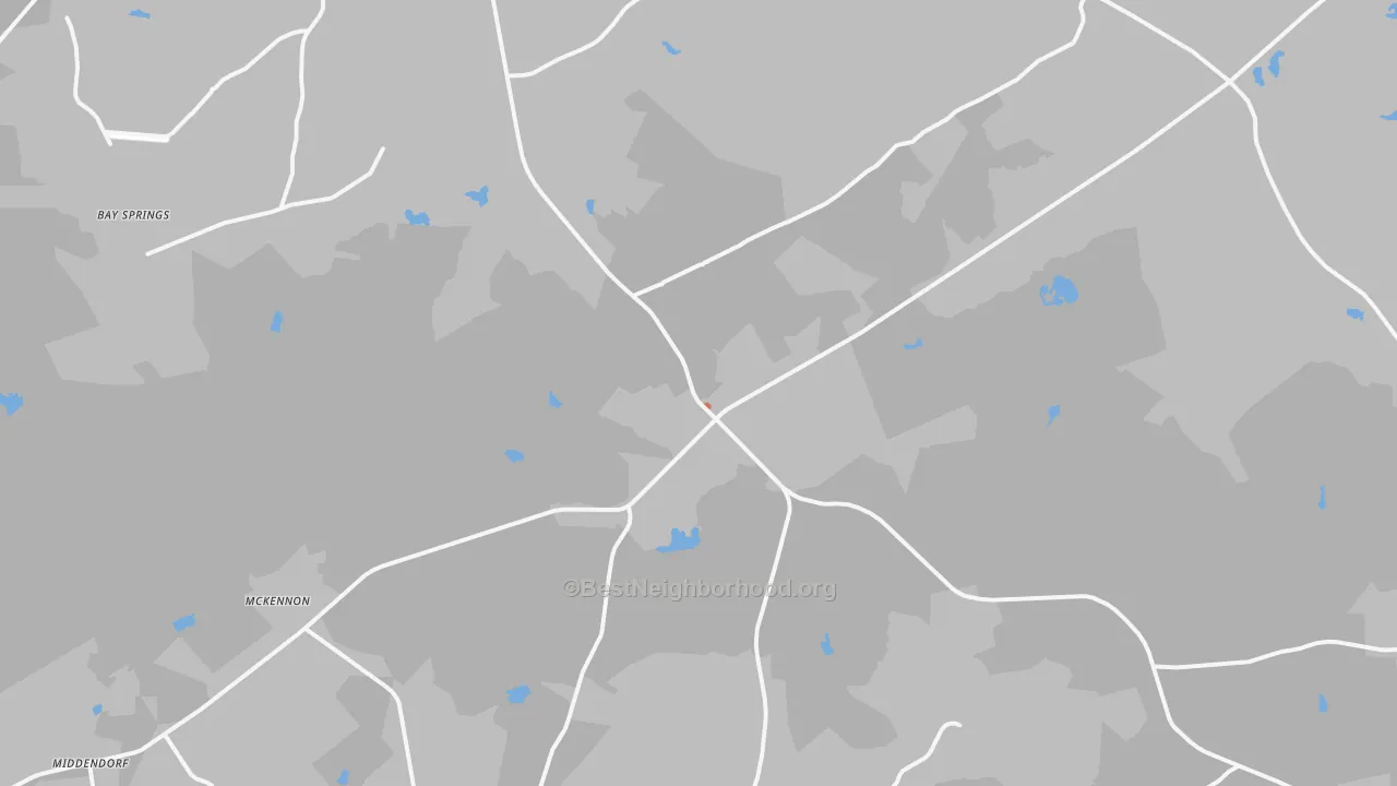 Bike Grade map of 29584, SC