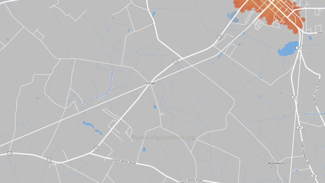 Bike Grade map of 29594, SC