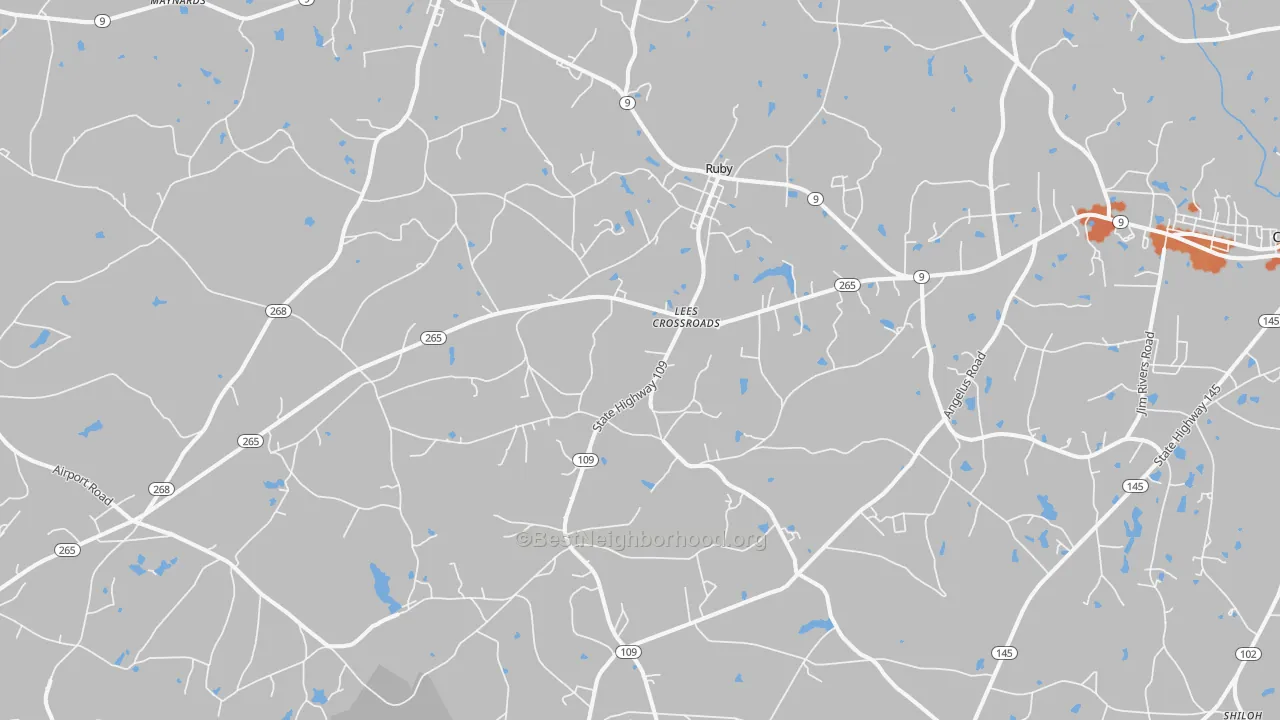 Bike Grade map of 29741, SC