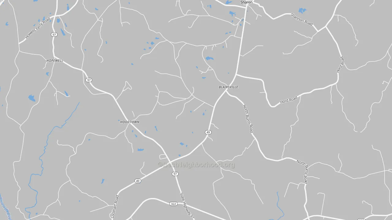 Bike Grade map of 29742, SC