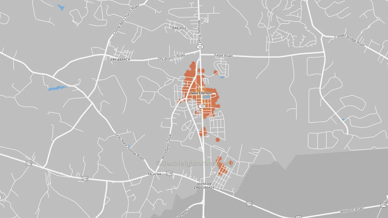Bike Grade map of 29809, SC