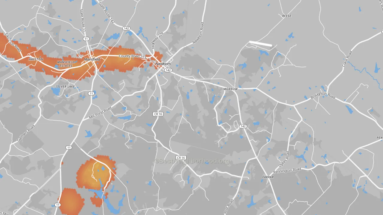 Bike Grade map of 30056, GA