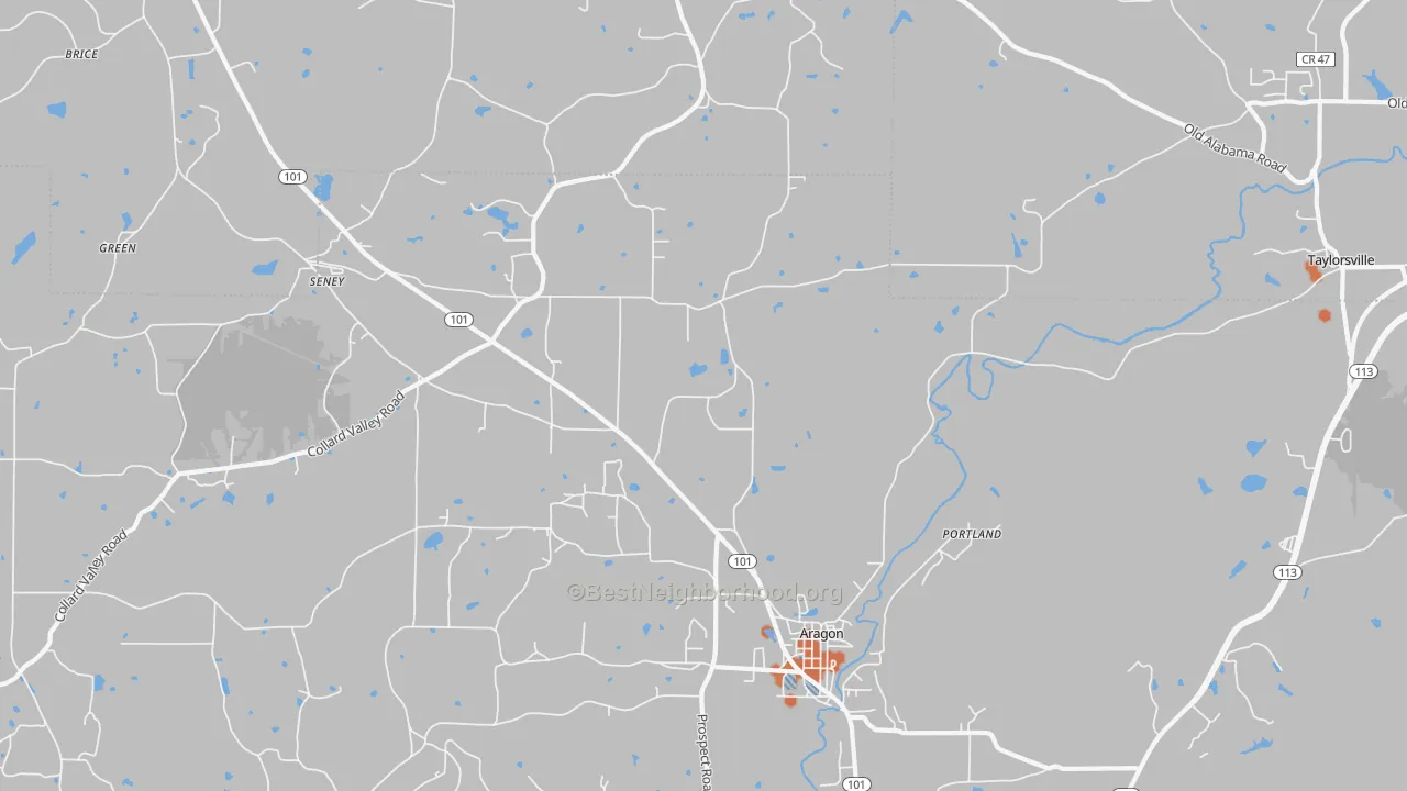 Bike Grade map of 30104, GA