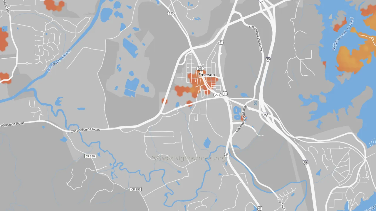 Bike Grade map of 30137, GA