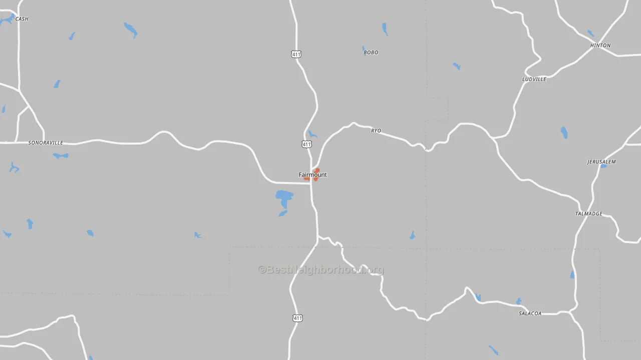Bike Grade map of 30139, GA
