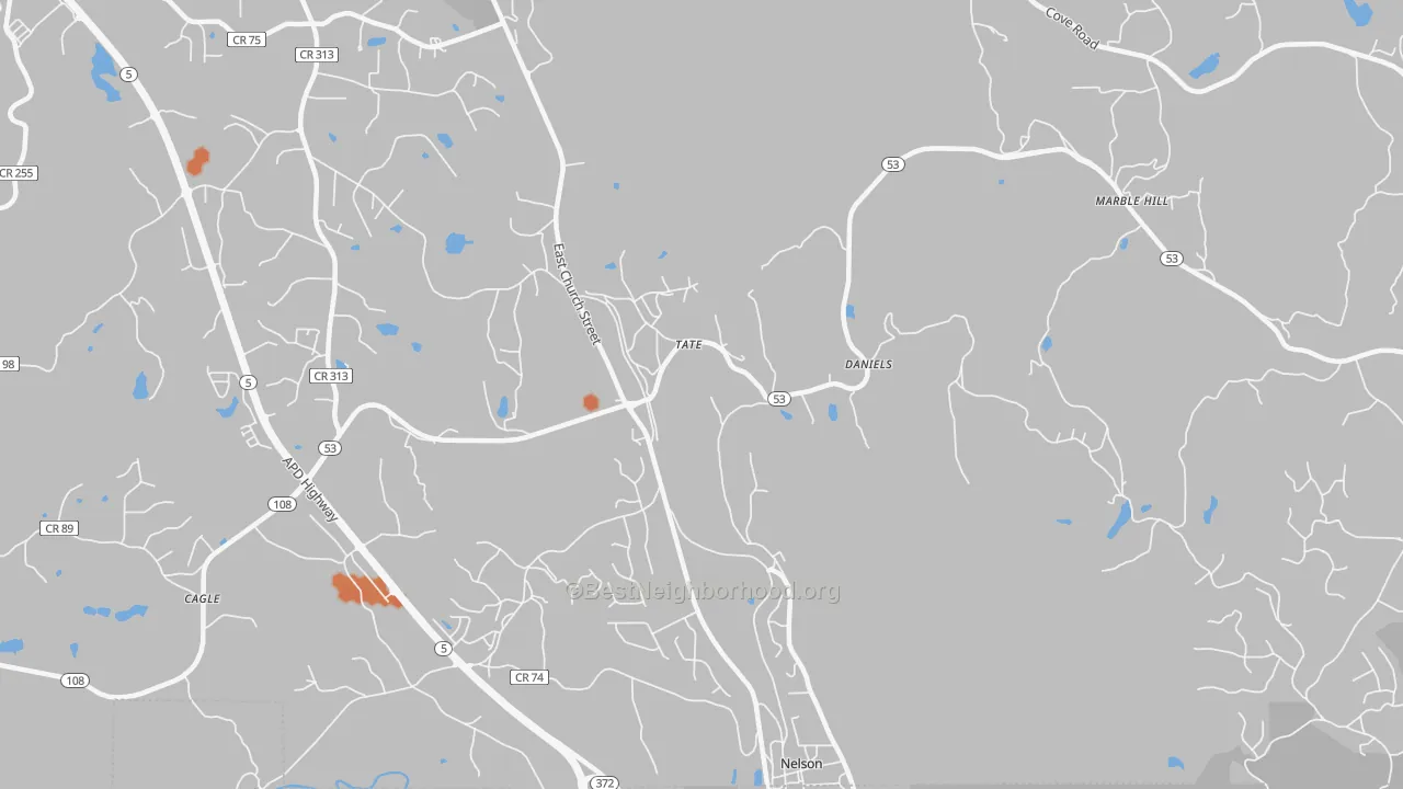 Bike Grade map of 30177, GA