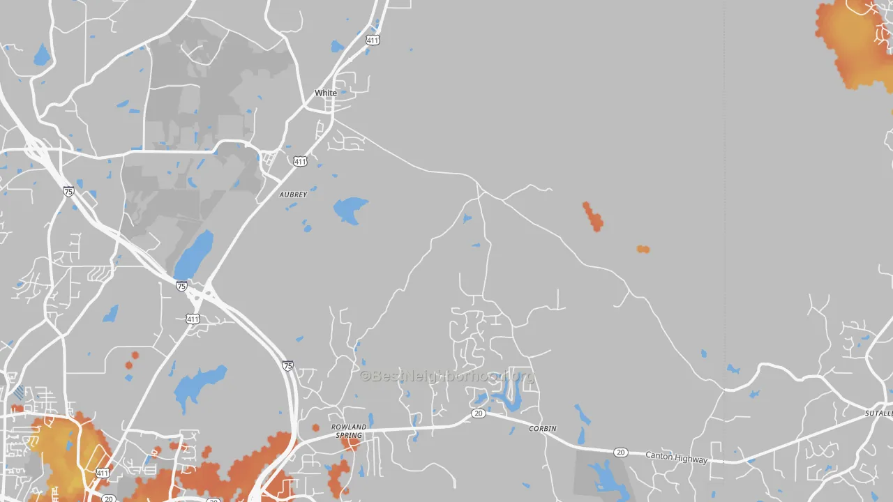 Bike Grade map of 30184, GA