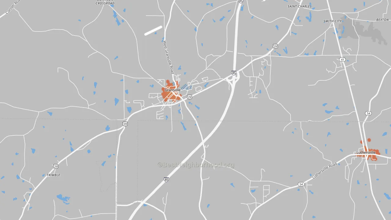Bike Grade map of 30220, GA