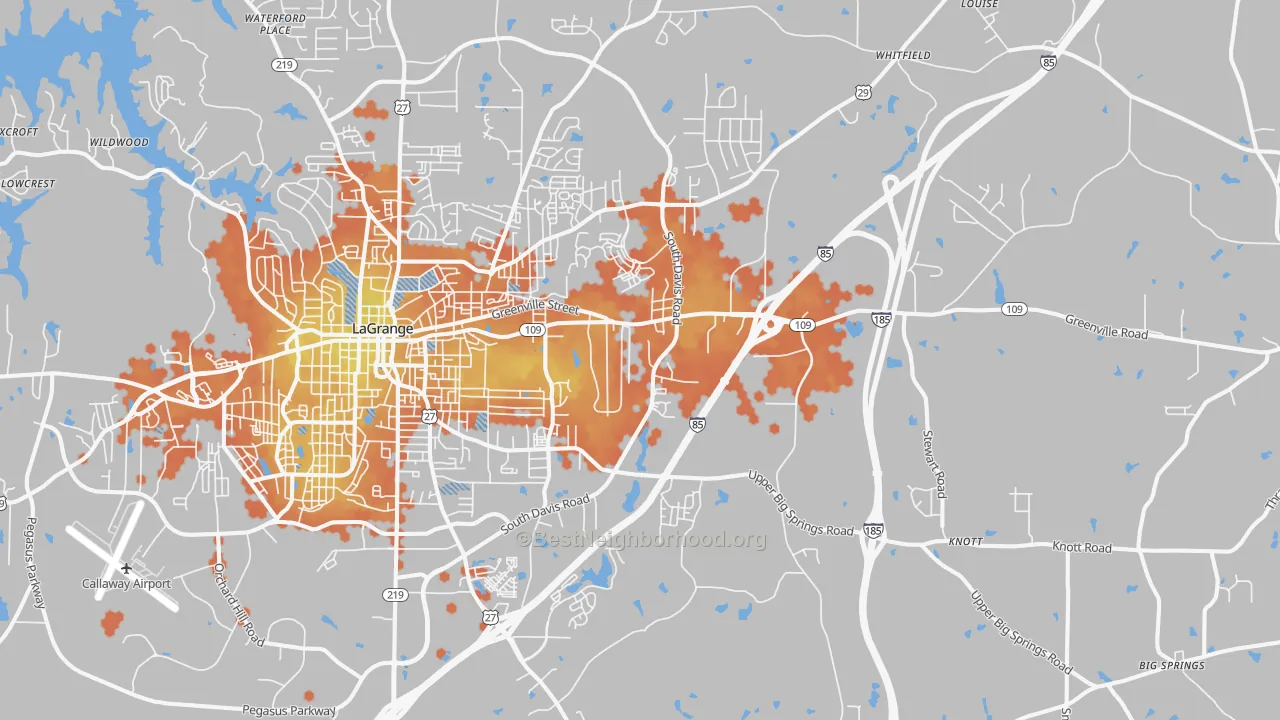 Bike Grade map of 30241, GA
