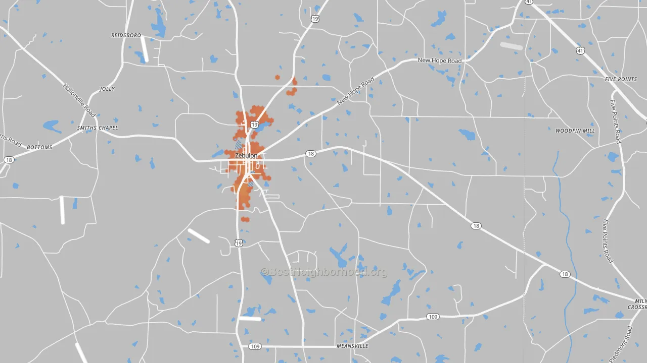 Bike Grade map of 30295, GA