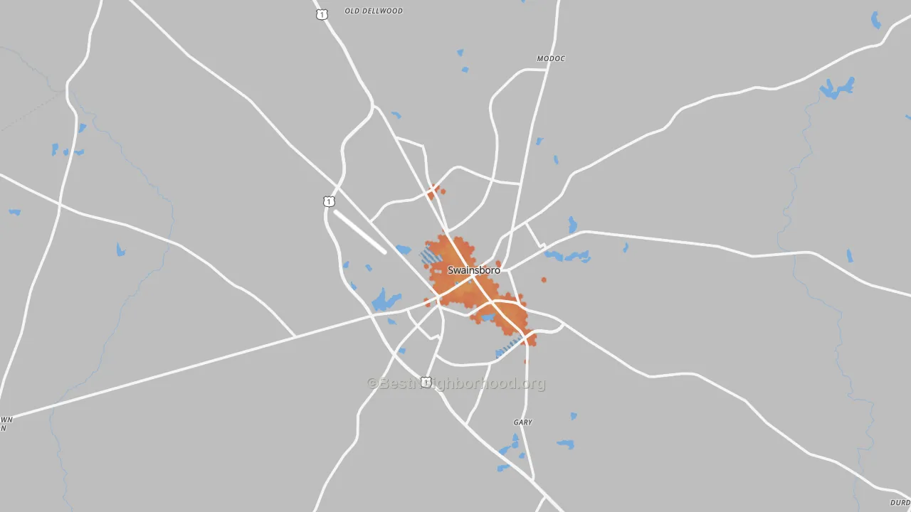 Bike Grade map of 30401, GA