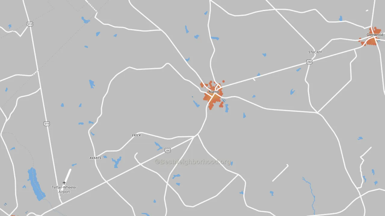 Bike Grade map of 30411, GA