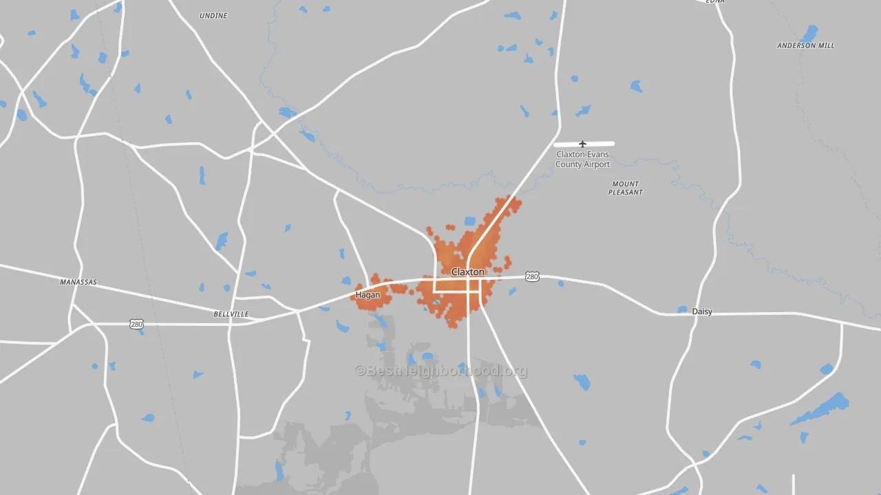 Bike Grade map of 30417, GA