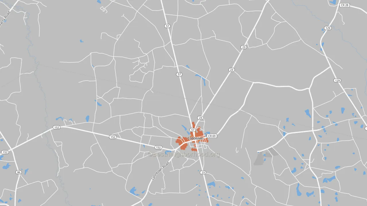 Bike Grade map of 30420, GA