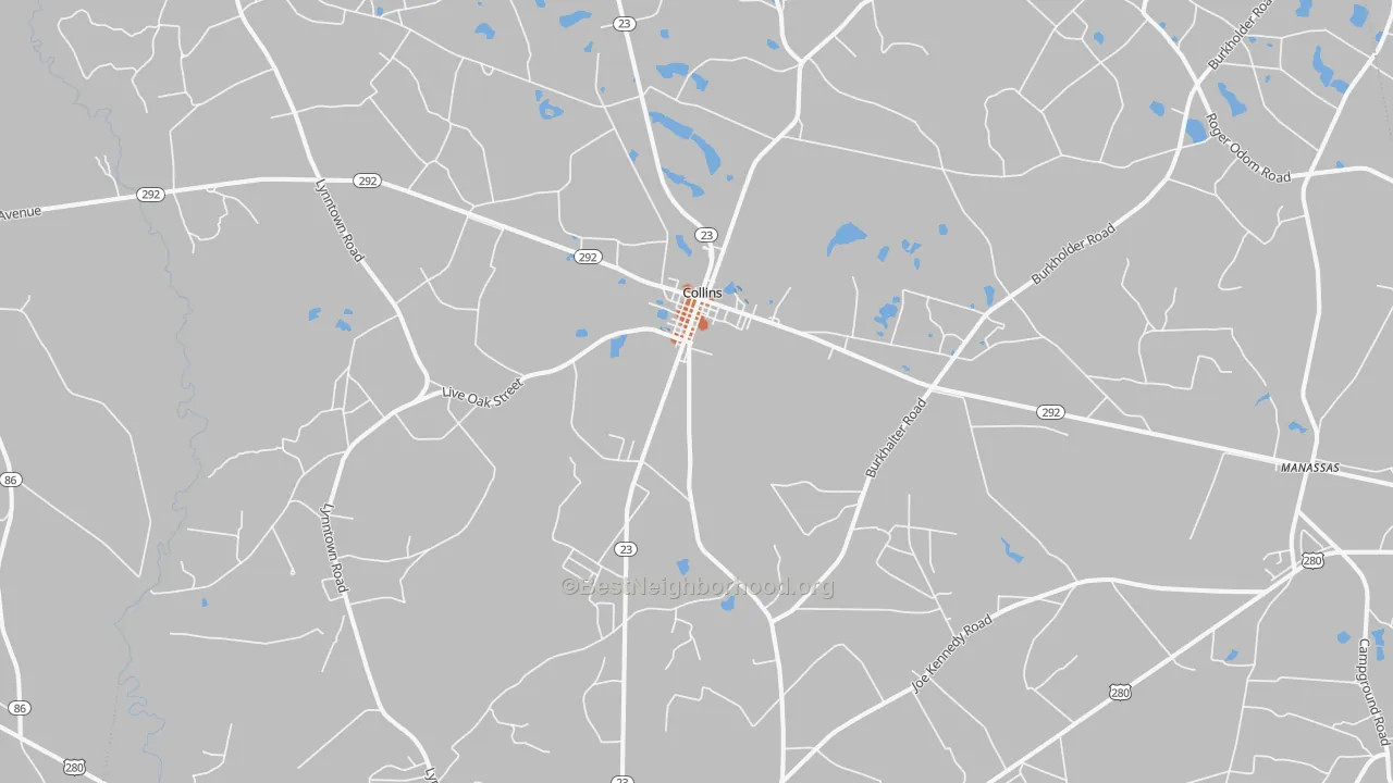 Bike Grade map of 30421, GA