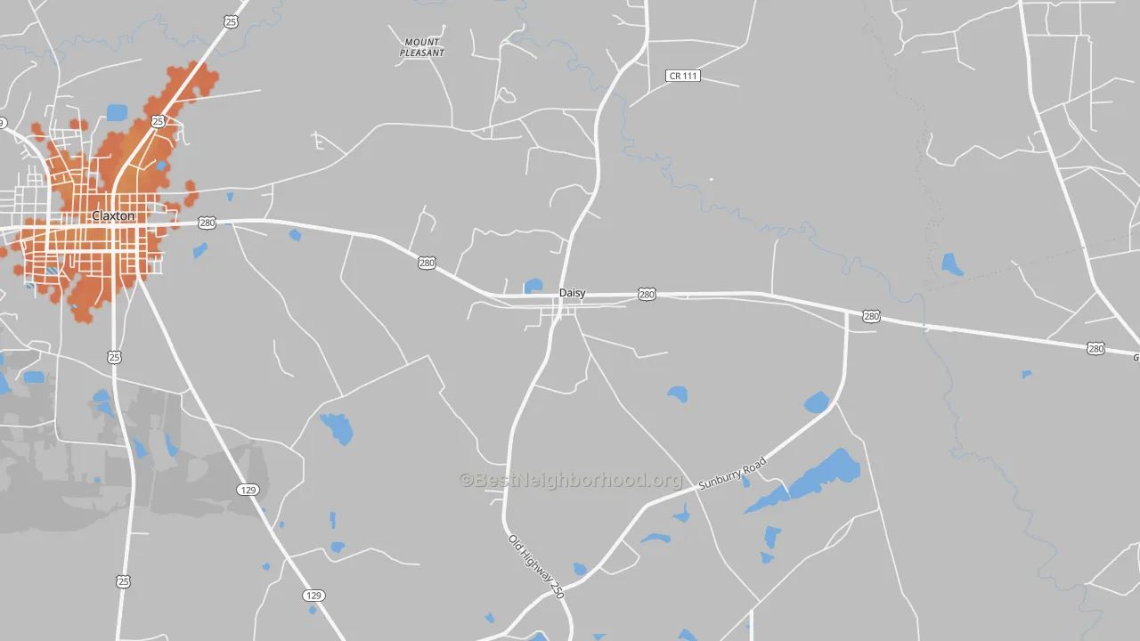 Bike Grade map of 30423, GA
