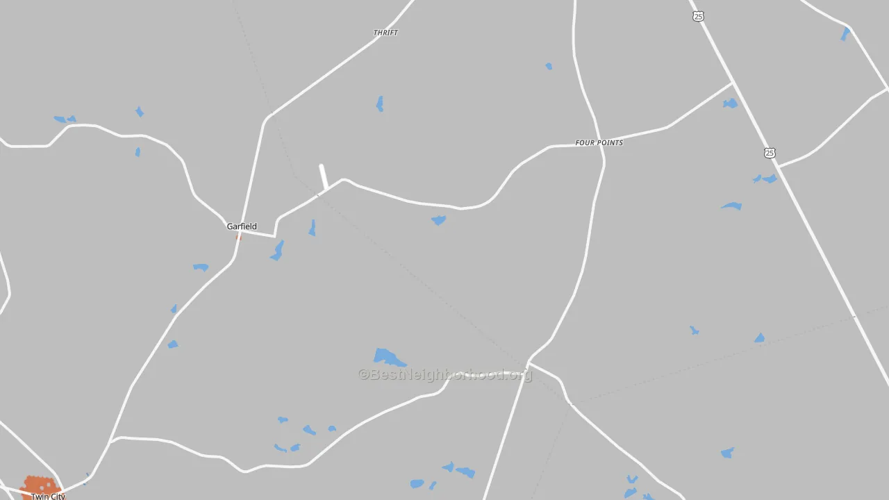 Bike Grade map of 30425, GA