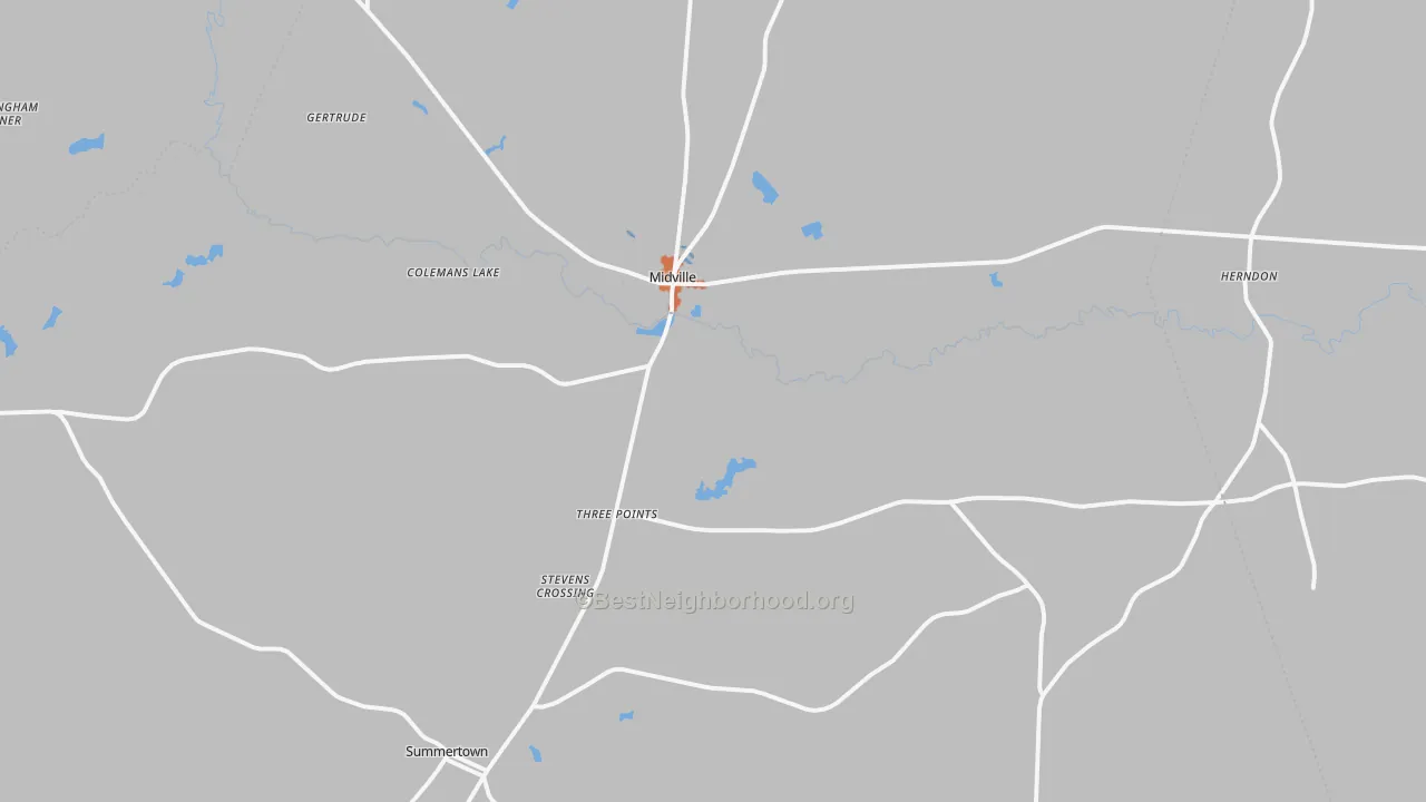 Bike Grade map of 30441, GA