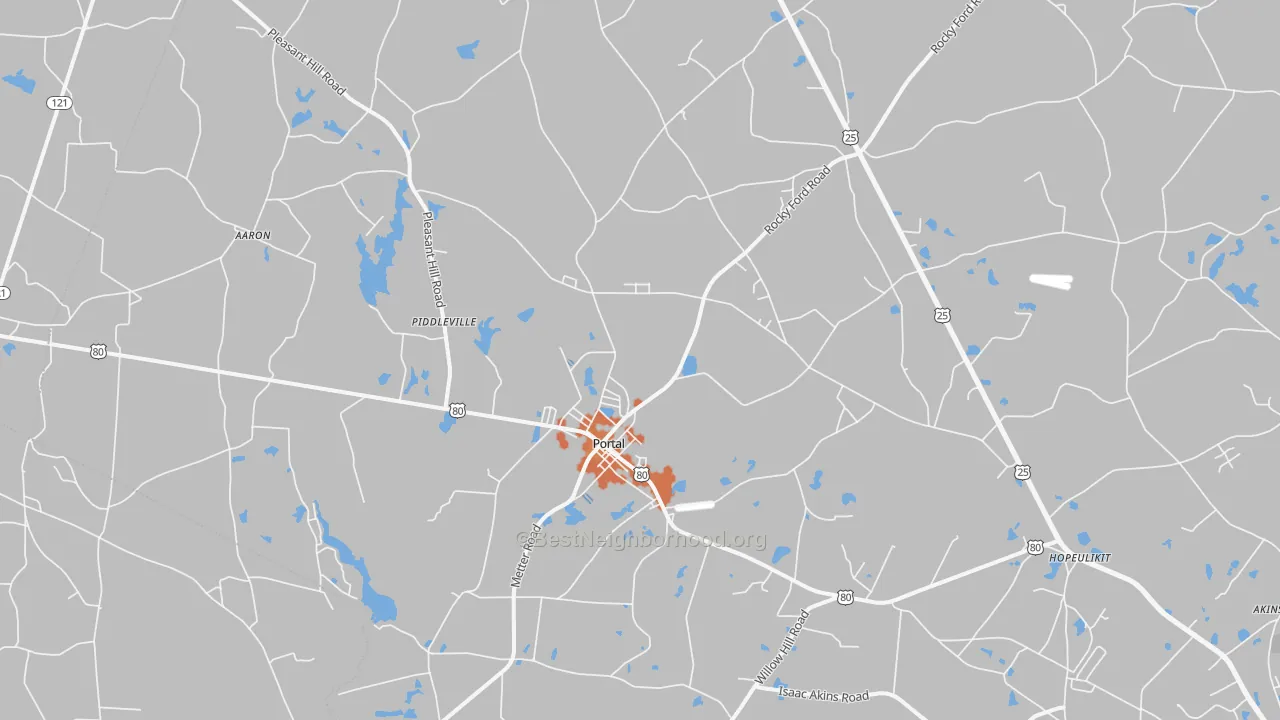 Bike Grade map of 30450, GA