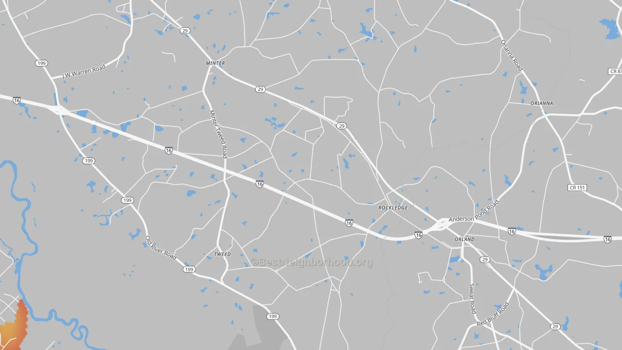 Bike Grade map of 30454, GA