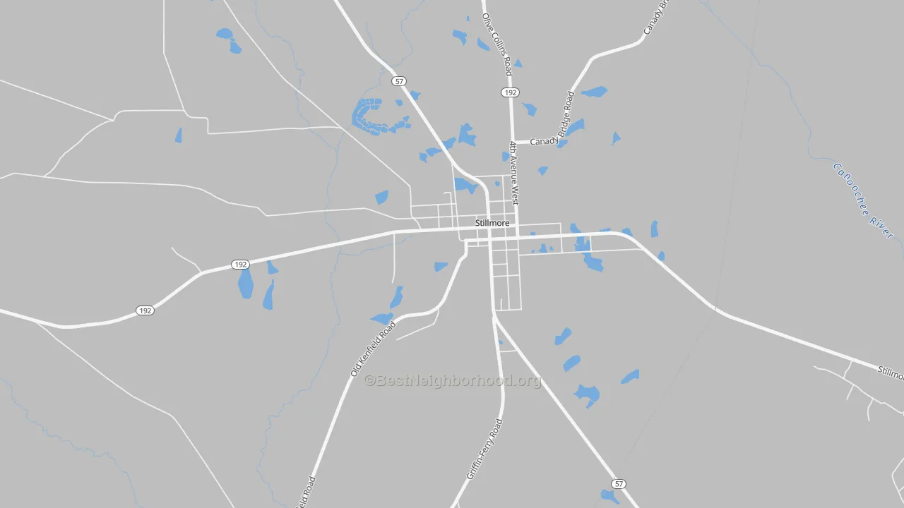 Bike Grade map of 30464, GA