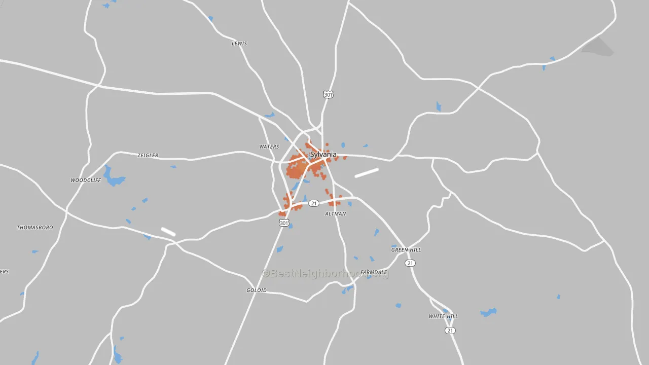 Bike Grade map of 30467, GA