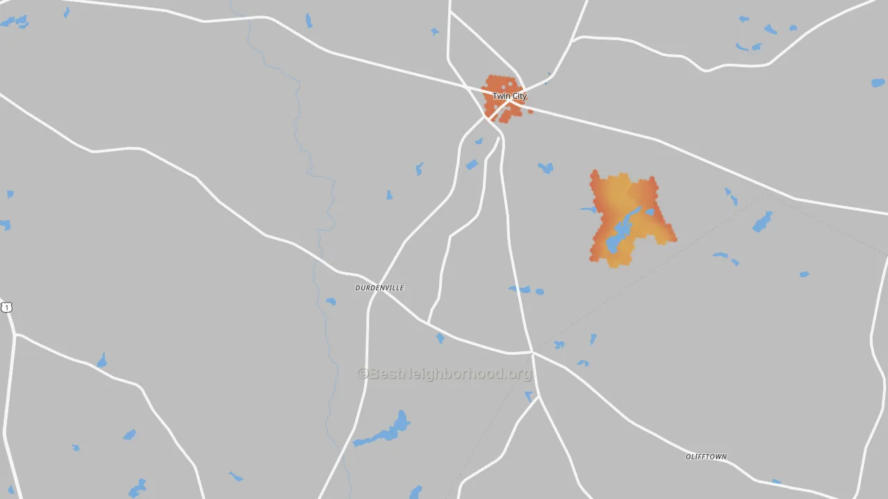 Bike Grade map of 30471, GA
