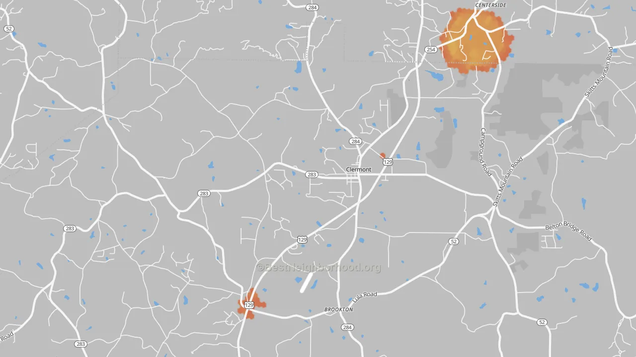 Bike Grade map of 30527, GA