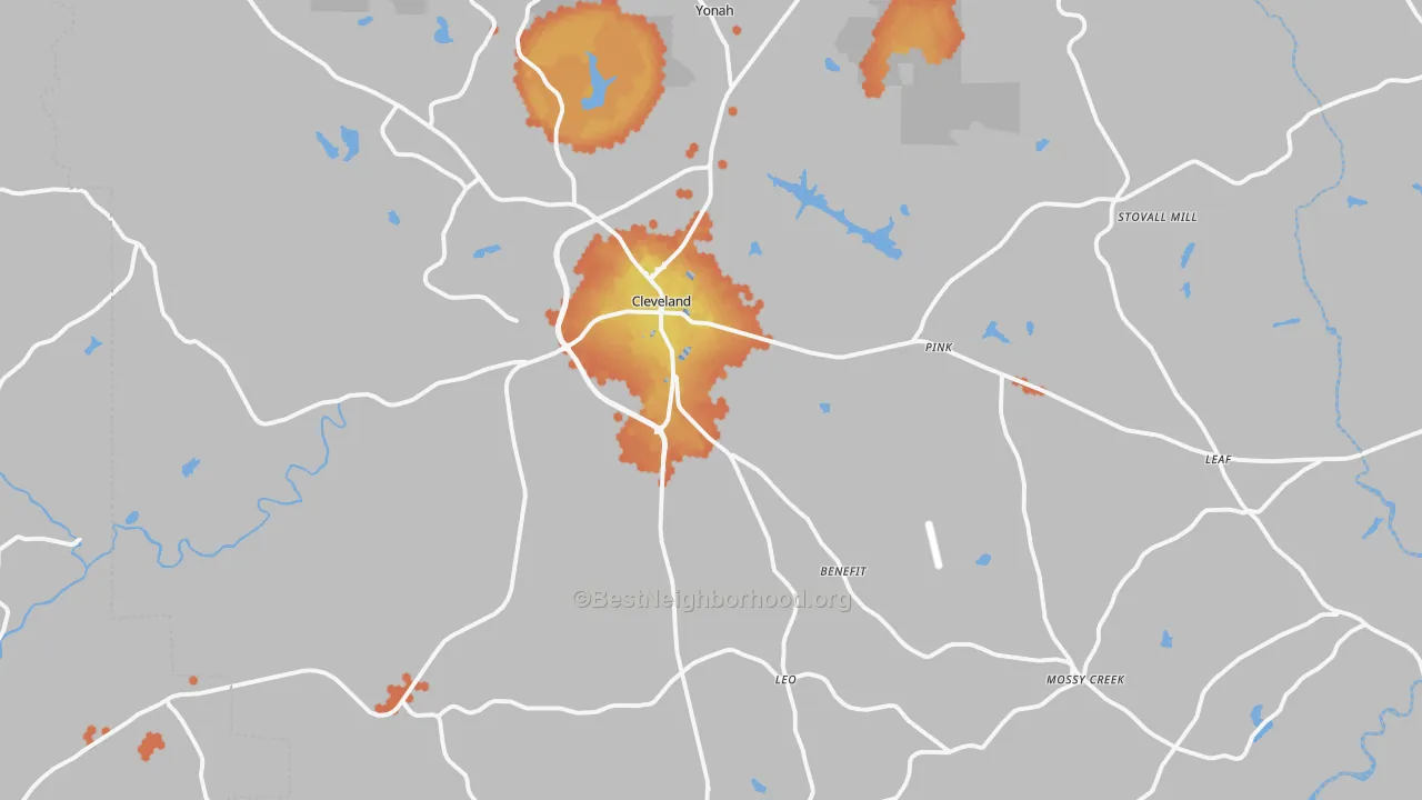 Bike Grade map of 30528, GA