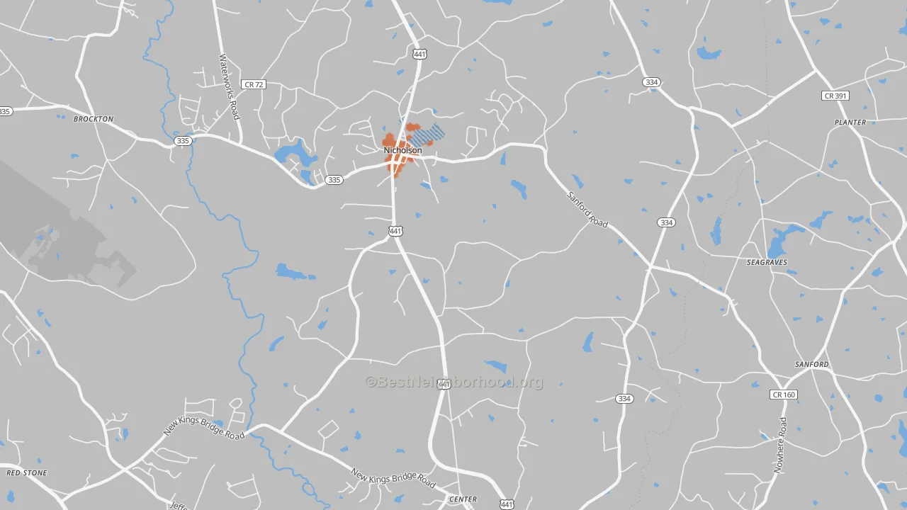 Bike Grade map of 30565, GA