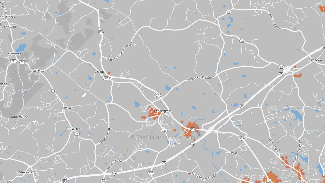 Bike Grade map of 30567, GA
