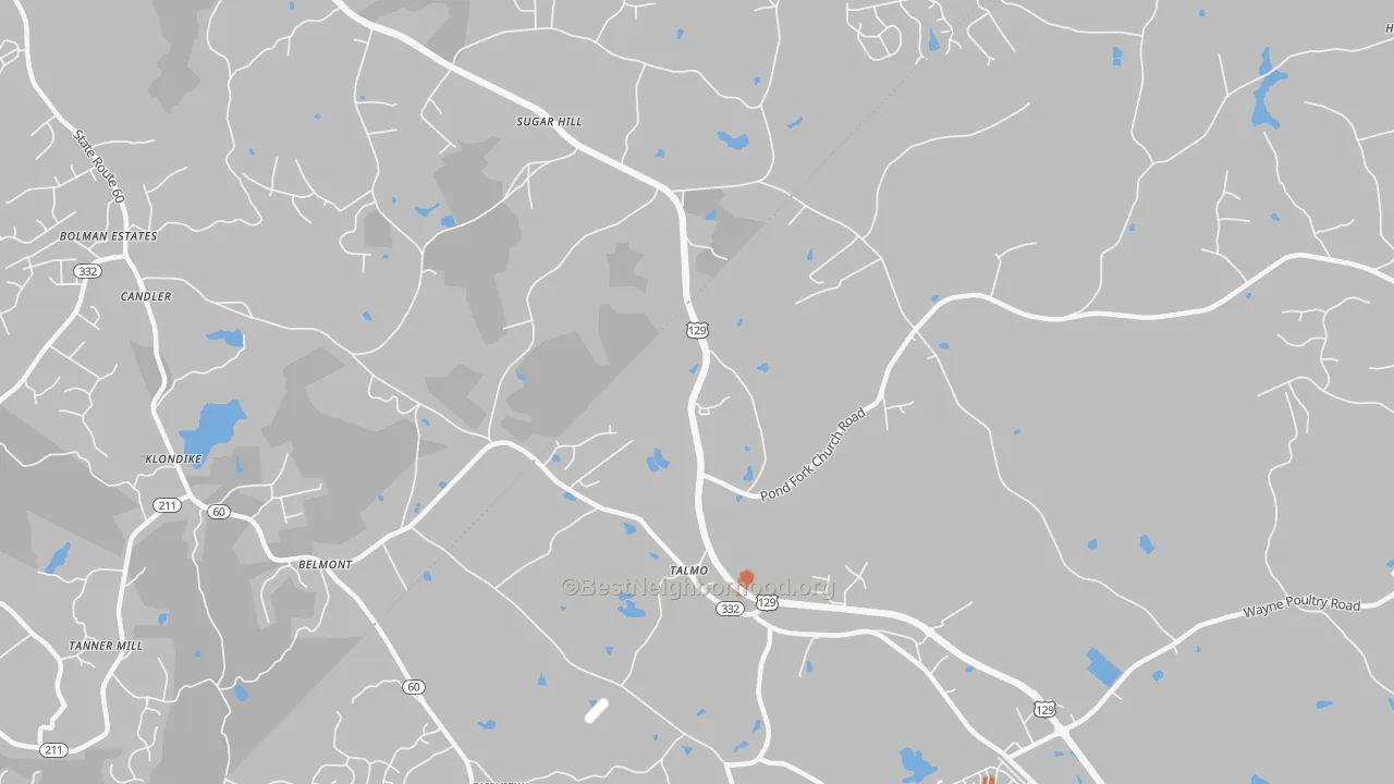 Bike Grade map of 30575, GA