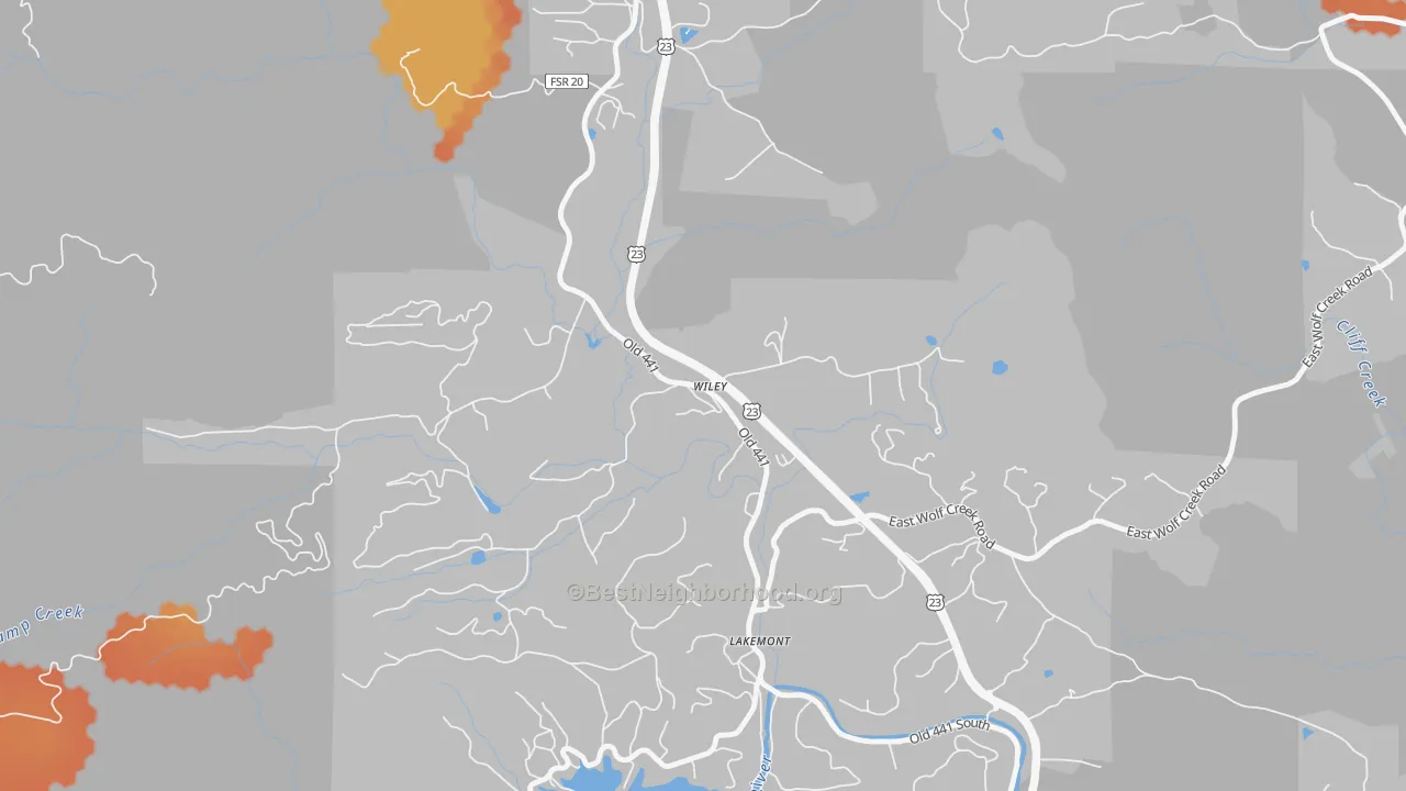 Bike Grade map of 30581, GA