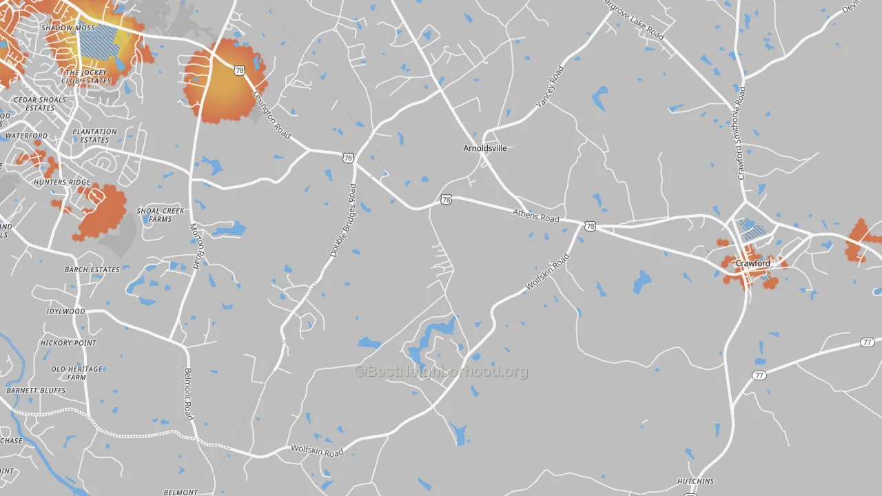Bike Grade map of 30619, GA