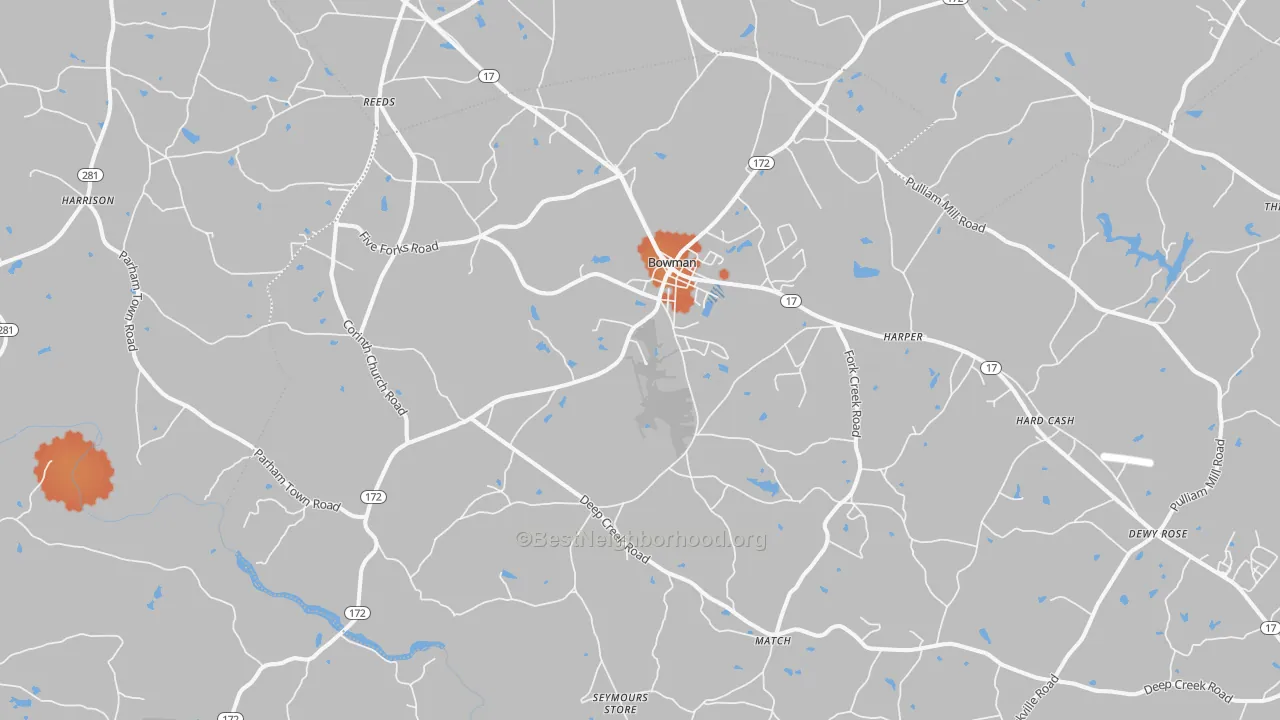 Bike Grade map of 30624, GA