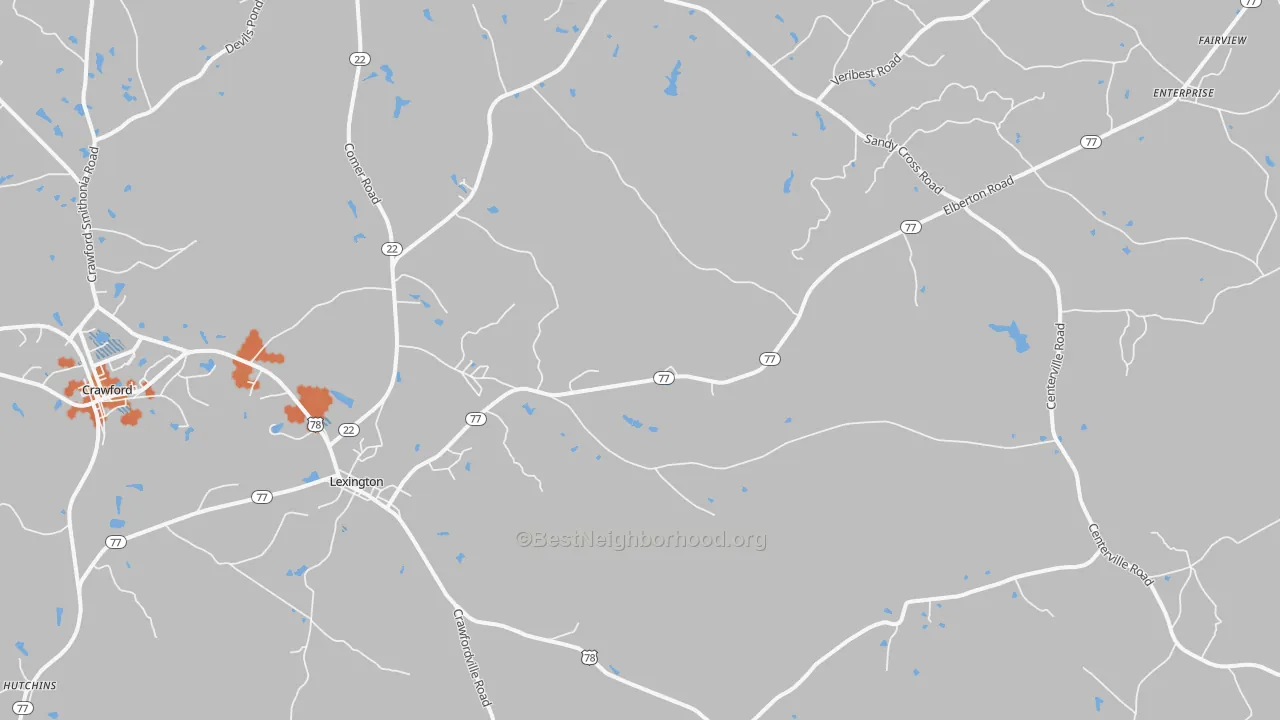 Bike Grade map of 30648, GA