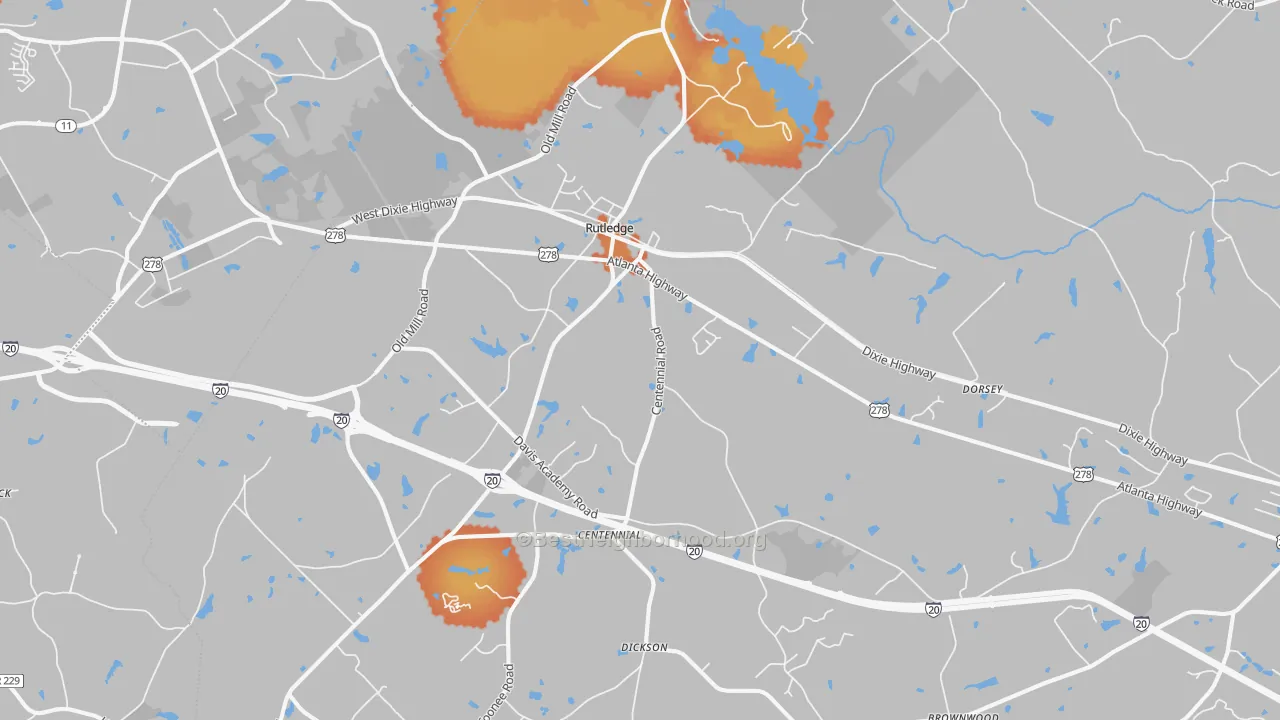 Bike Grade map of 30663, GA