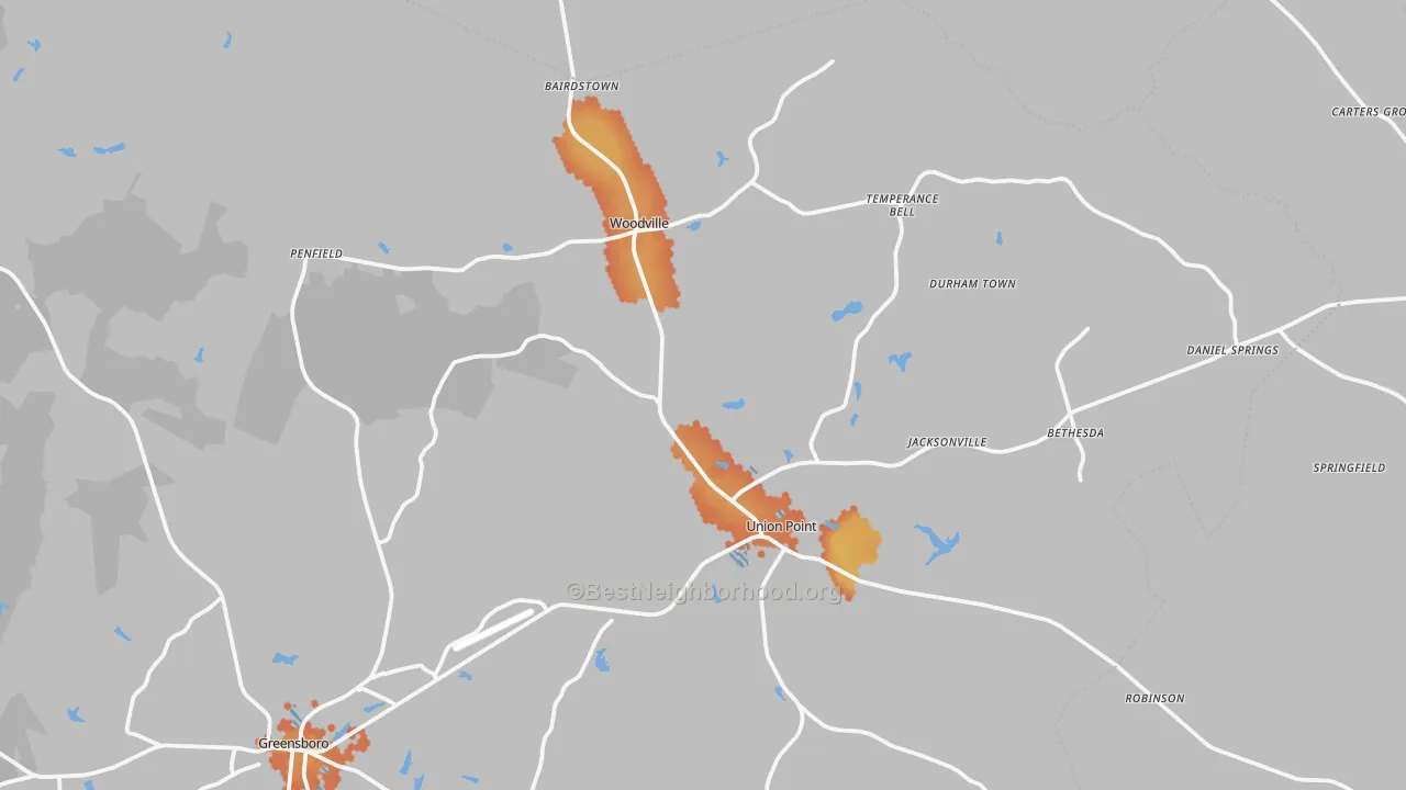 Bike Grade map of 30669, GA