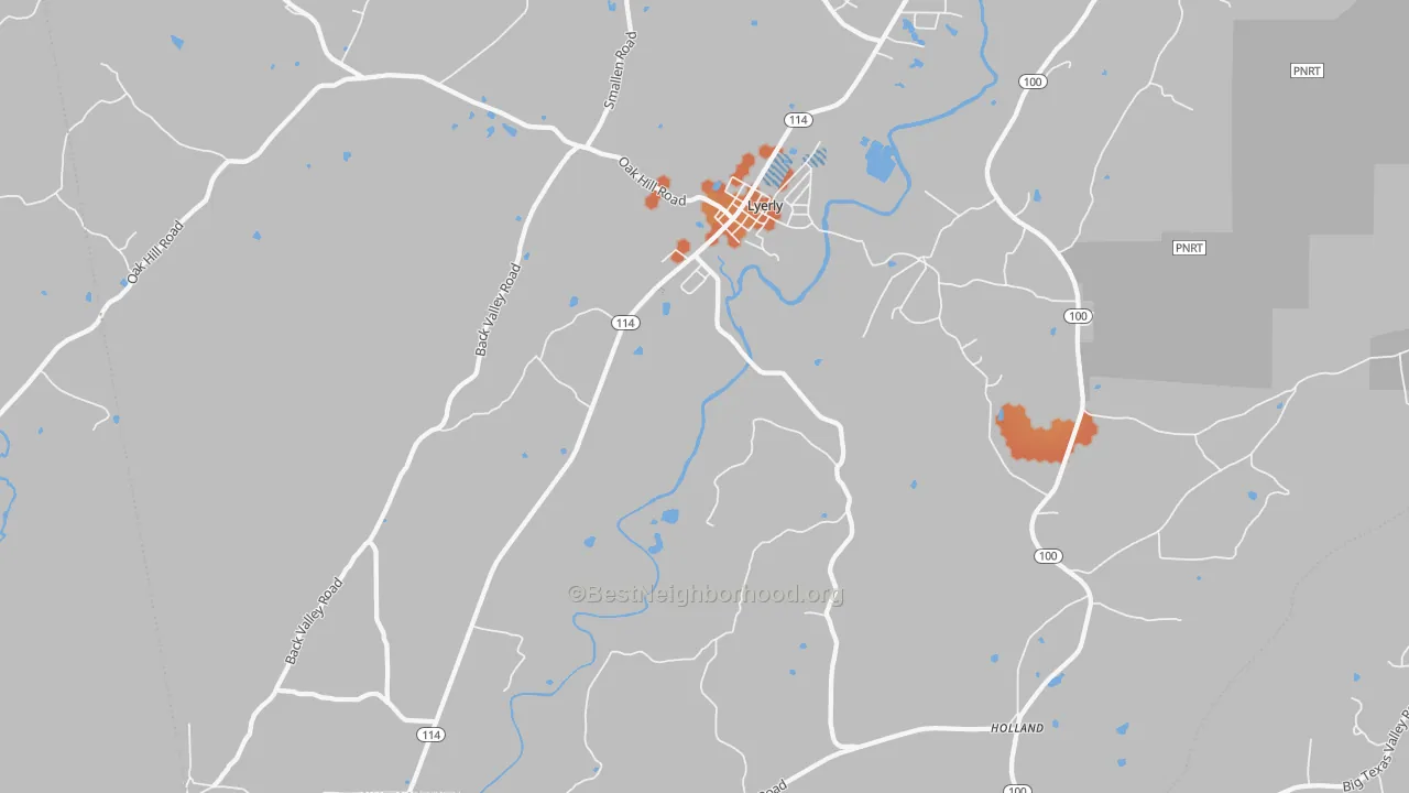 Bike Grade map of 30730, GA