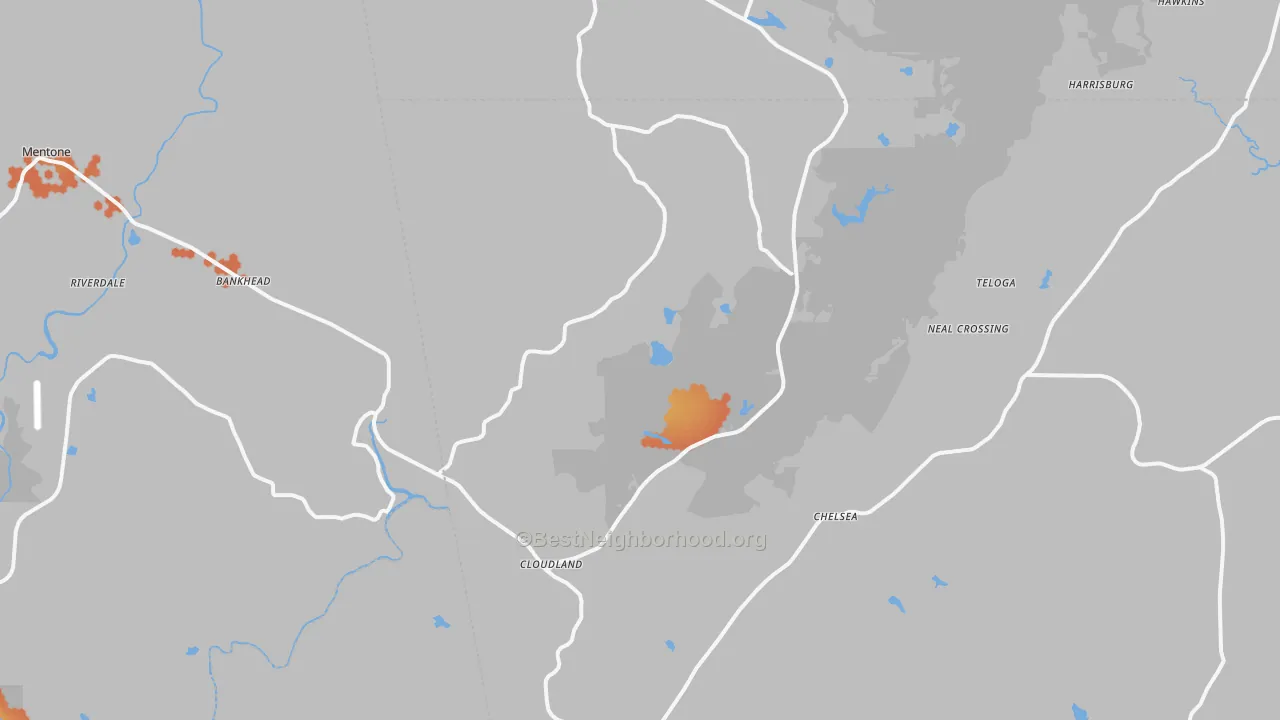 Bike Grade map of 30731, GA