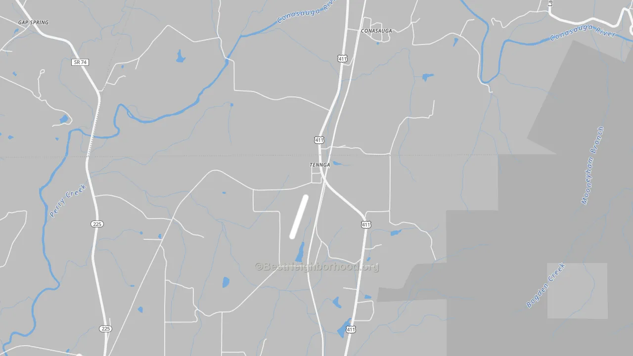 Bike Grade map of 30751, GA