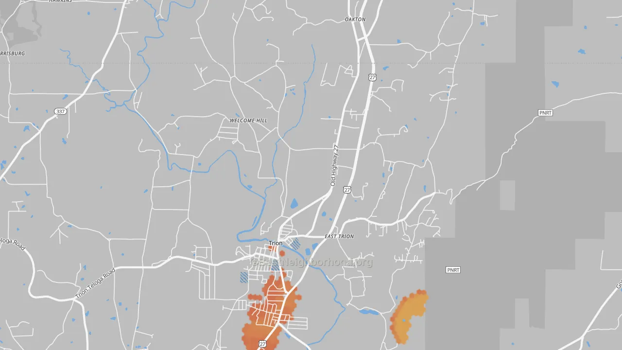 Bike Grade map of 30753, GA