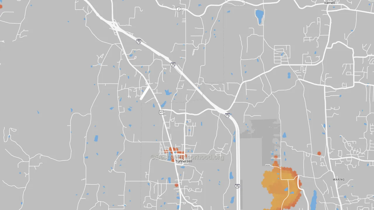 Bike Grade map of 30755, GA