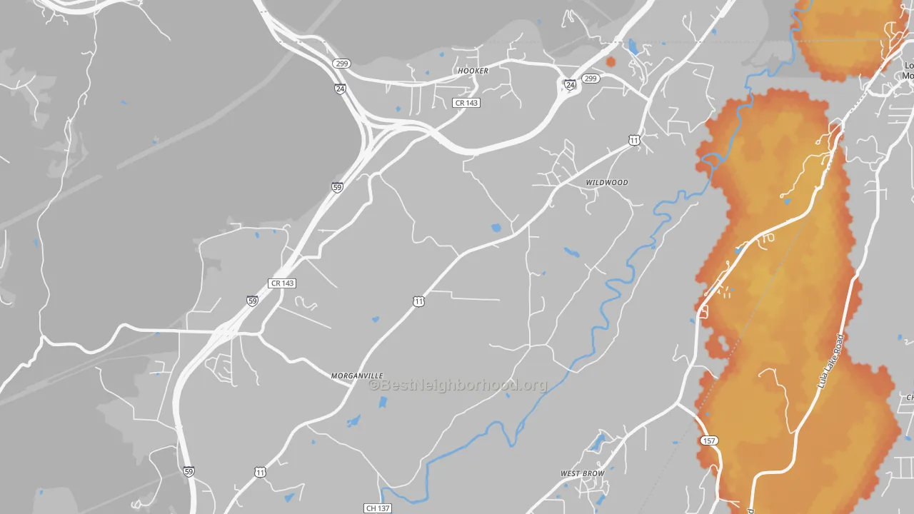 Bike Grade map of 30757, GA