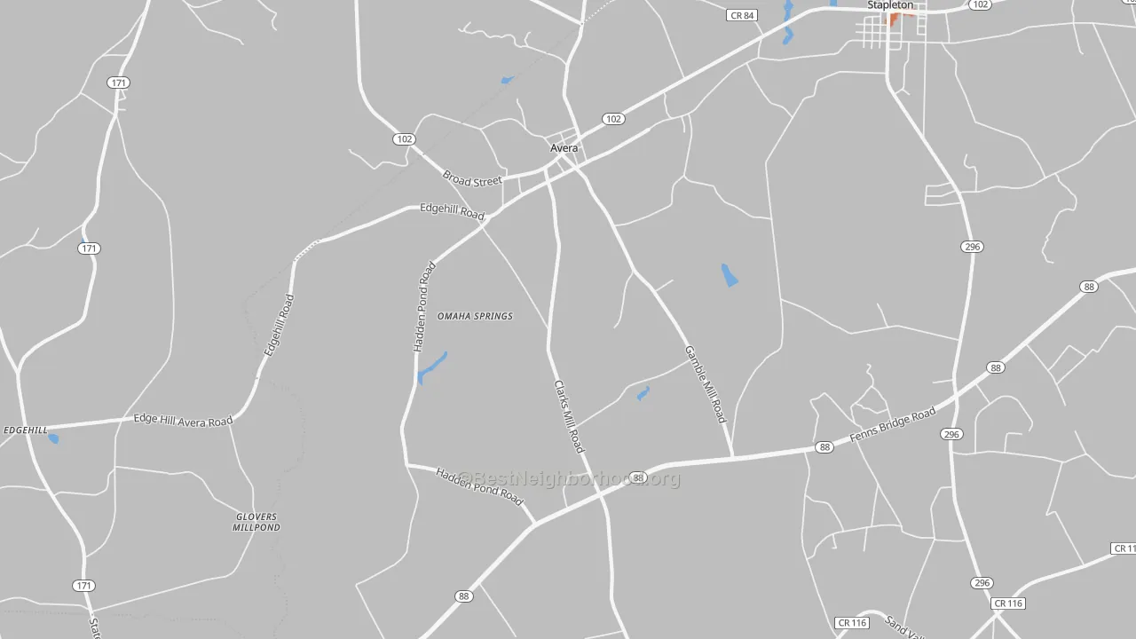 Bike Grade map of 30803, GA