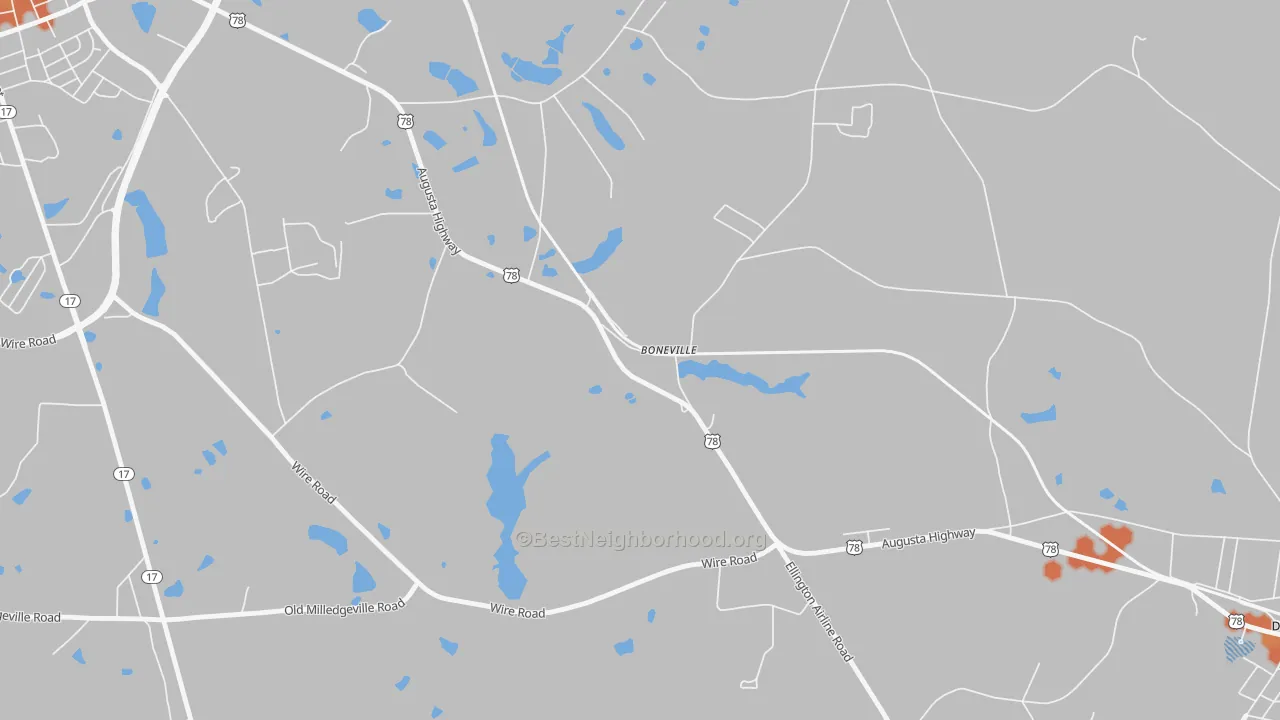 Bike Grade map of 30806, GA