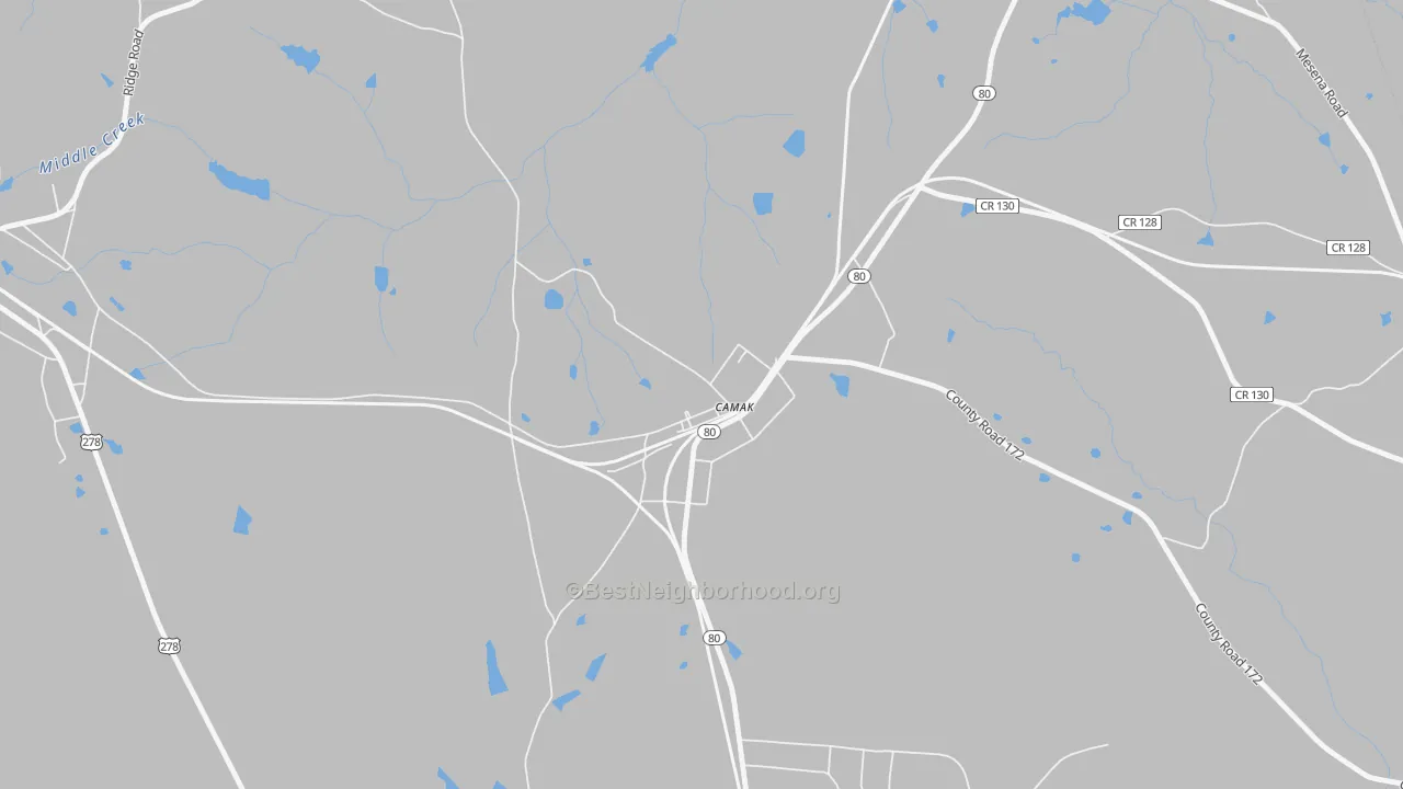 Bike Grade map of 30807, GA