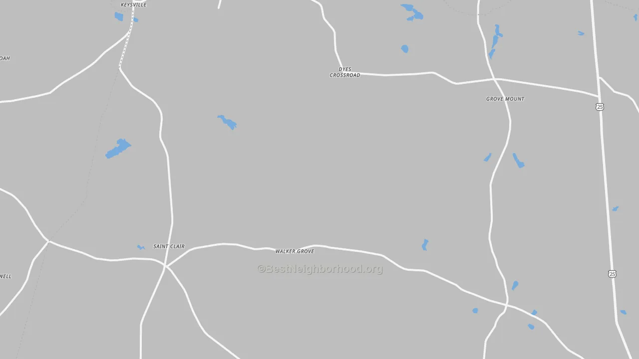 Bike Grade map of 30816, GA
